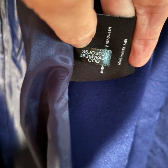 Cole Haan Women's Belted Wool Blend Coat in Blue Size 2 NWT - Picture 8 of 8